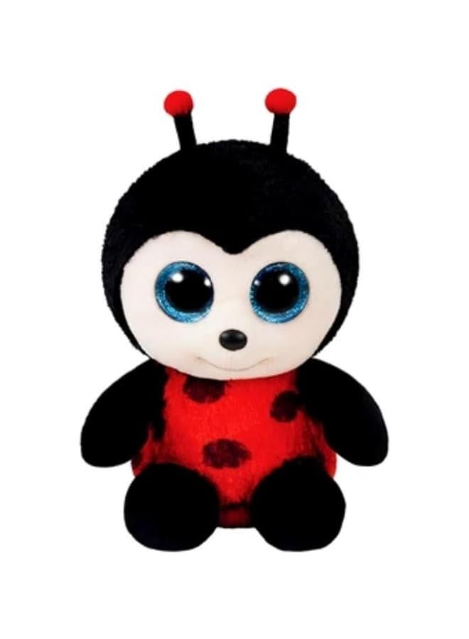 Beanie Boo Atlas Fox Wynnie Patty Phoneix Ophelia Slippers Lzzy Heather Unicorn Cat Animal Plush Doll 6inch (Lzzy Ladybug) 