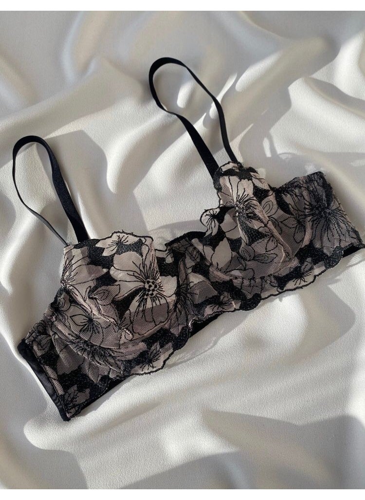 La Linaa Blackrose Women's Floral Bralette Set  - Image 4