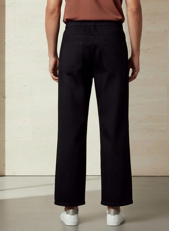 Splash FAV BLACK Men Baggy Fit Mid Rise Jeans for Men | Best Price UAE