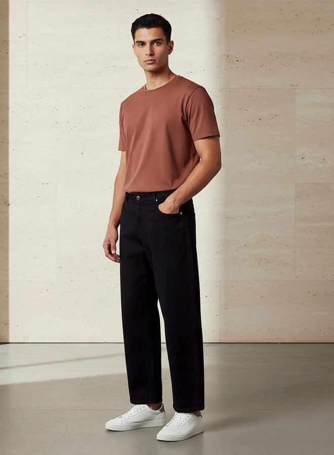 Splash FAV BLACK Men Baggy Fit Mid Rise Jeans for Men | Best Price UAE