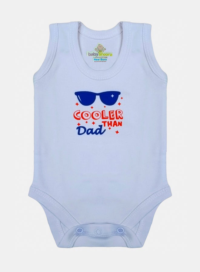 BabyShoora Baby Unisex Printed Sleeveless Cotton Bodysuit (Pack Of 2) - Image 3