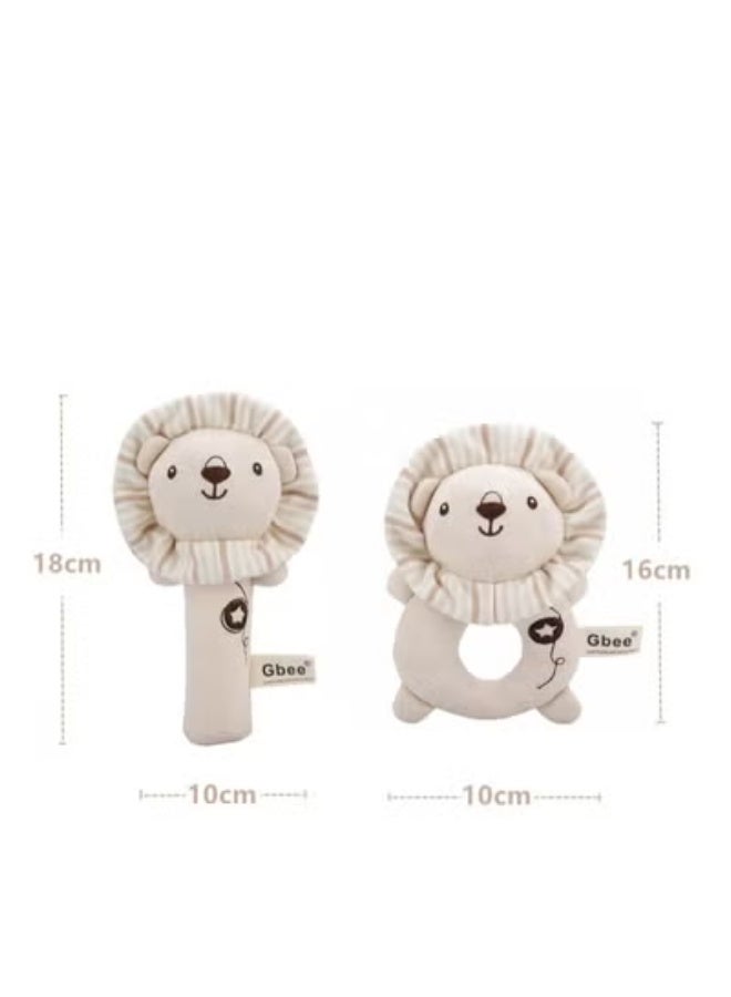 جبيه طقم ألعاب خشخيشات من القطن العضوي مصنوع من مواد عالية الجودة للأطفال، ألعاب تعليمية للأطفال الرضع - Image 2