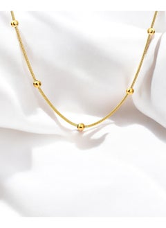 KAAF CREATIONS Kaaf Creations 18K gold plated Stainless steel necklace for women and girls, Intensity,waterproof, Necklace length: 44 cm,hypoallergenic, long lasting and does not tarnish.  - Image 2