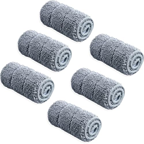 MinuteToCleanIt Flat Mop for Floor Cleaning with Built in Spray | Floor Cleaner Magic Mop for Glass, Wall, Tile and Home | Wet & Dry Use | 360° Rotation (Refill Pack of - 6) - Image 1