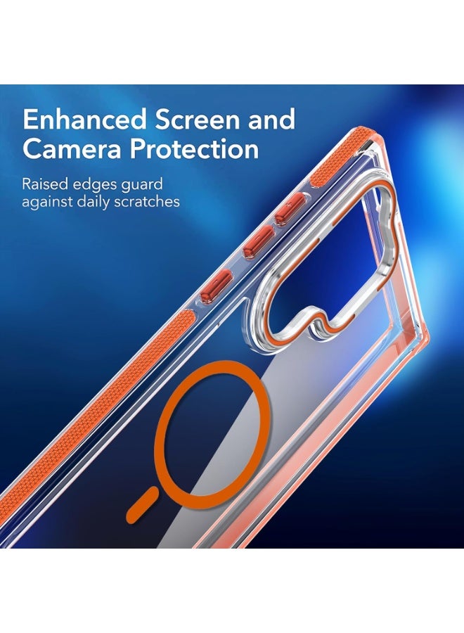 Raxoom Stronger Magnetic Clear Case for Samsung Galaxy S25 ultra Anti-Fall Wireless Charge Colorful Frame Acrylic Cover,Gray,for Galaxy S25 Ultra - Image 3