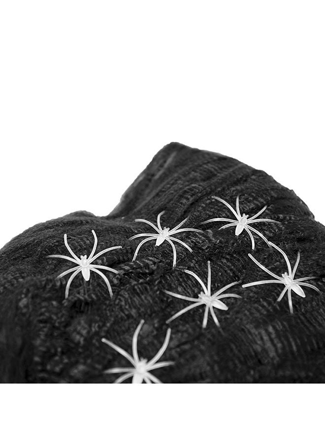 MAD TOYS Black Spider Web with White Tiny Spiders Halloween Decoration  - Image 1