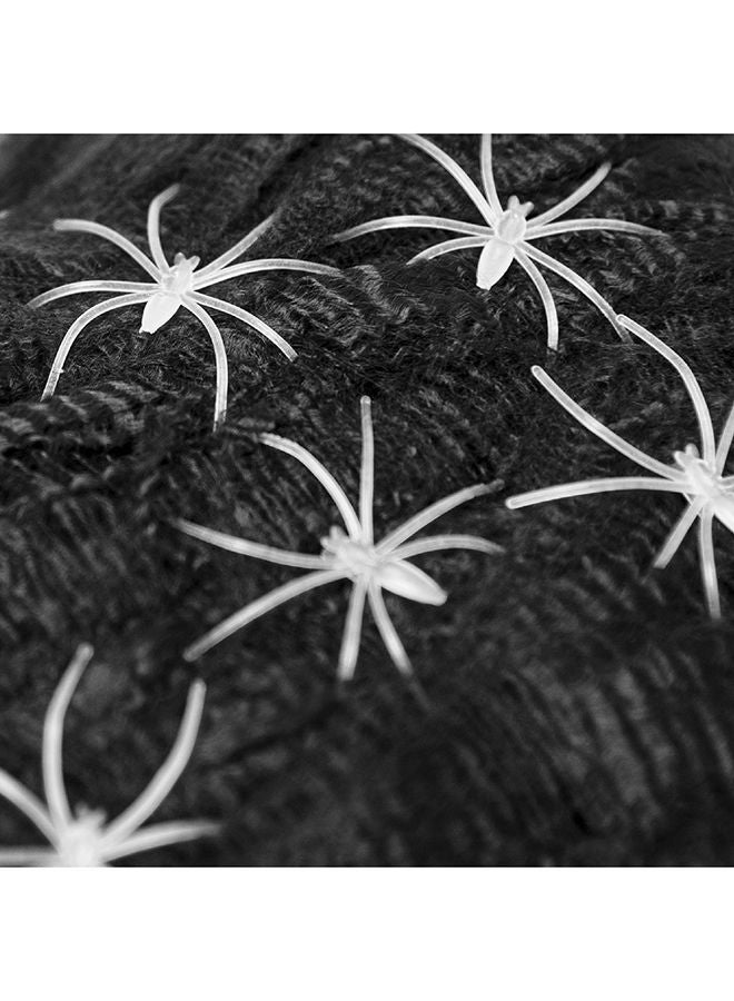 MAD TOYS Black Spider Web with White Tiny Spiders Halloween Decoration  - Image 3