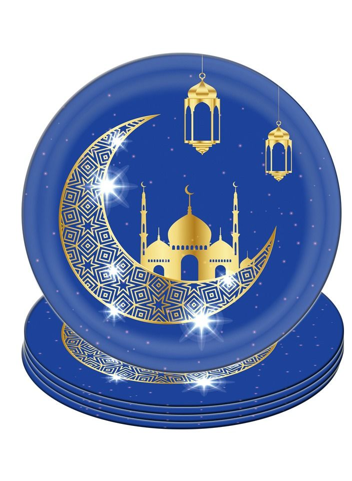 Arabest مجموعة زينة حفلات بالونات وأعلام العيد تخدم 16 شخصًا - Image 2