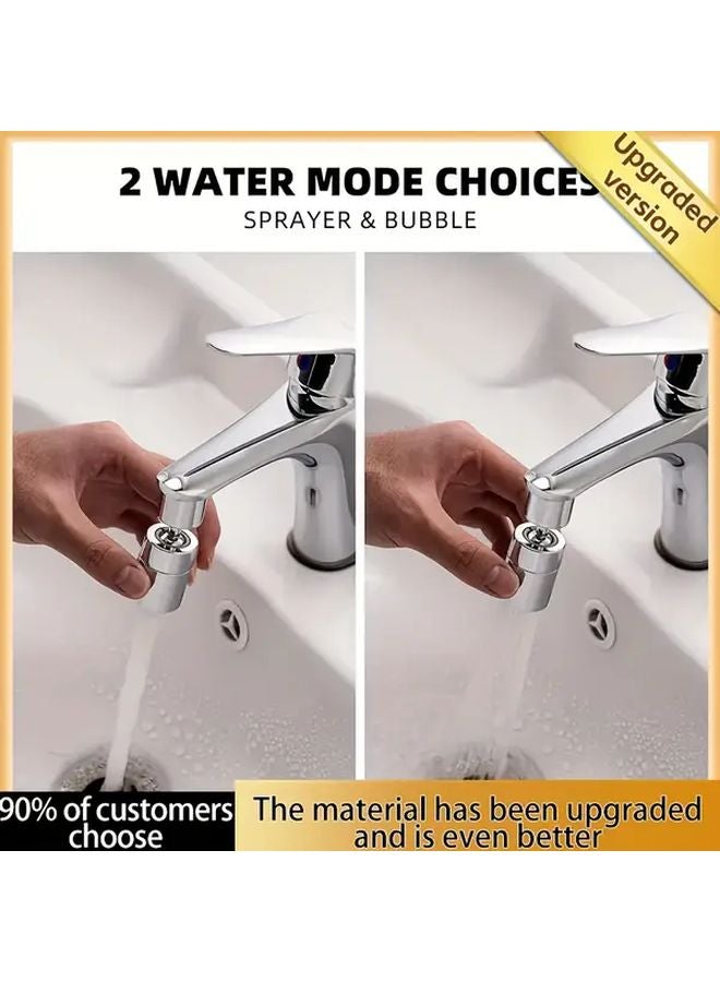 Dual Flow Rotating Splash Proof Faucet Extender Glossy Finish Easy Install Water Saving - Image 5