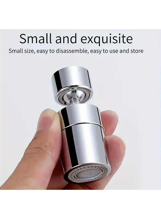 Dual Flow Rotating Splash Proof Faucet Extender Glossy Finish Easy Install Water Saving - Image 2