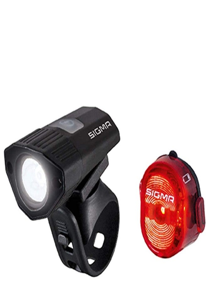 SIGMA Buster 100 Head Light w/ Nugget II Flash Taillight, for Night Rides, Races | Buster 100 w/ 120 Lumen Output, 35 m Range & Six Light Modes | Nugget II Flash w/ 400 m Range & Three Light Modes - Image 2