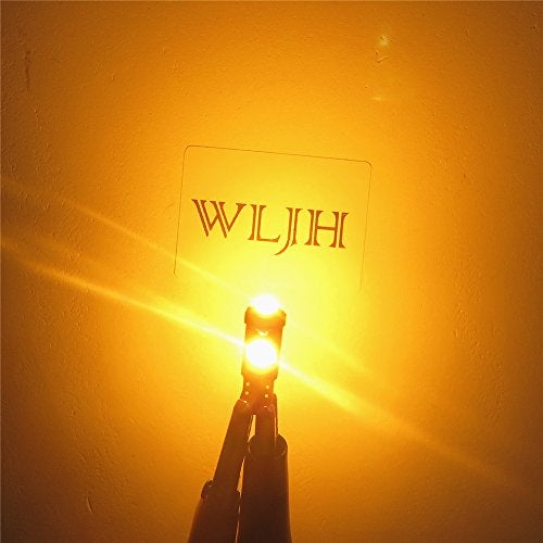 WLJH 6 Pack T5 LED Bulb Yellow 74 73 17 2721 Canbus Error Free 3-SMD 3030 LED Gauge Cluster Dashboard Indicator Light Bulbs,Plug and Play - Image 3