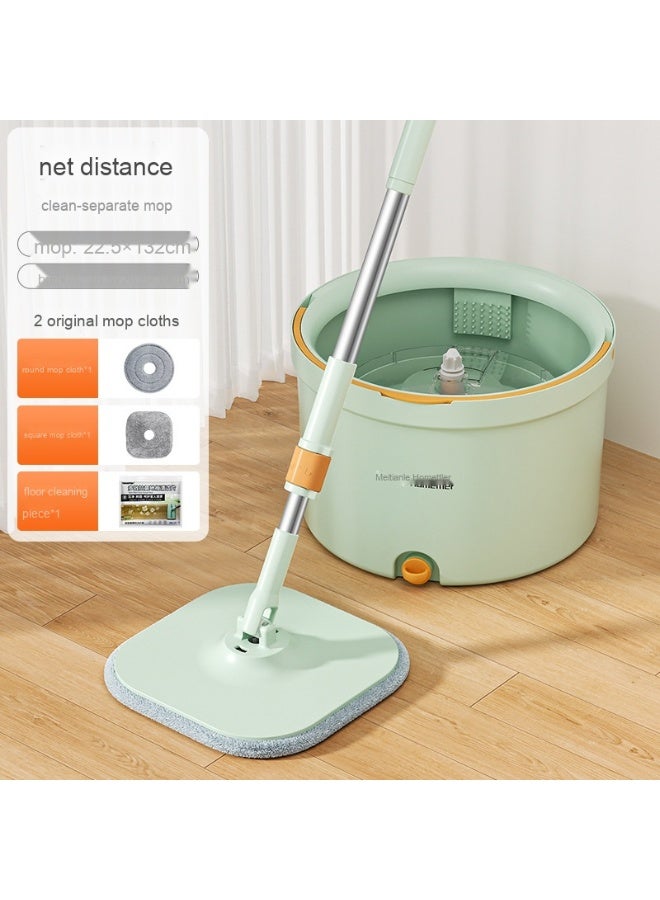 NIBEMINENT Rotary Extruded Mops And Bucket Microfiber Mops Mat Hands-Free Floor Cleaning Mops - Image 1