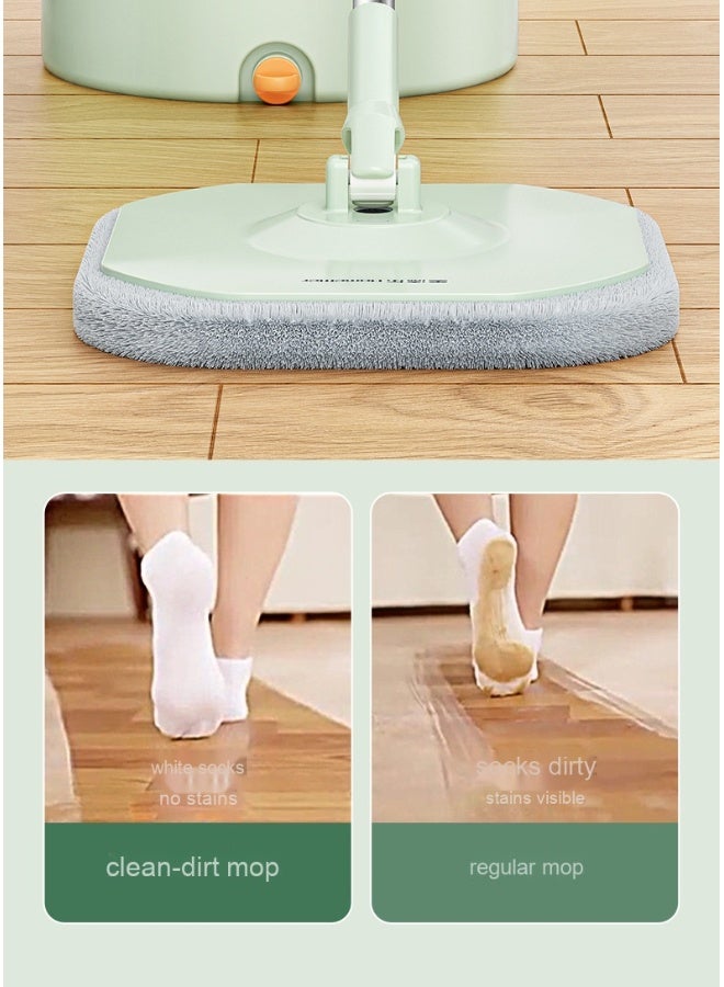 NIBEMINENT Rotary Extruded Mops And Bucket Microfiber Mops Mat Hands-Free Floor Cleaning Mops - Image 3