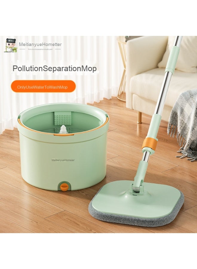 NIBEMINENT Rotary Extruded Mops And Bucket Microfiber Mops Mat Hands-Free Floor Cleaning Mops - Image 2