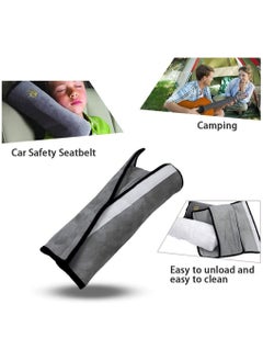 Digipace Car Seat Belt Pillow Soft Car Headrest Neck Support Headrest Seat Belt Pillow Cover Suitable for Children Babies Adults Gray  - Image 4