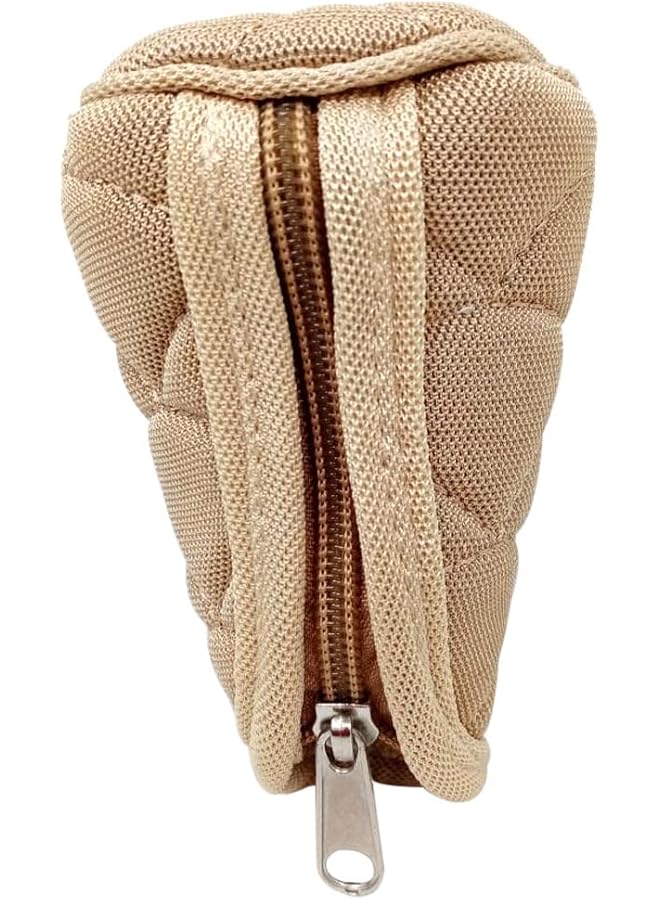 أتش أل غطاء مقبض ناقل الحركة للسيارة من القماش عالي الجودة، لون بيج عالمي - Image 3