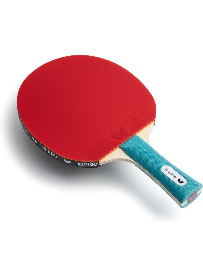Butterfly Progress Table Tennis Bat, Black/Red - Image 3