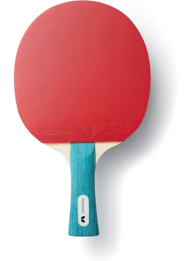 Butterfly Progress Table Tennis Bat, Black/Red - Image 2