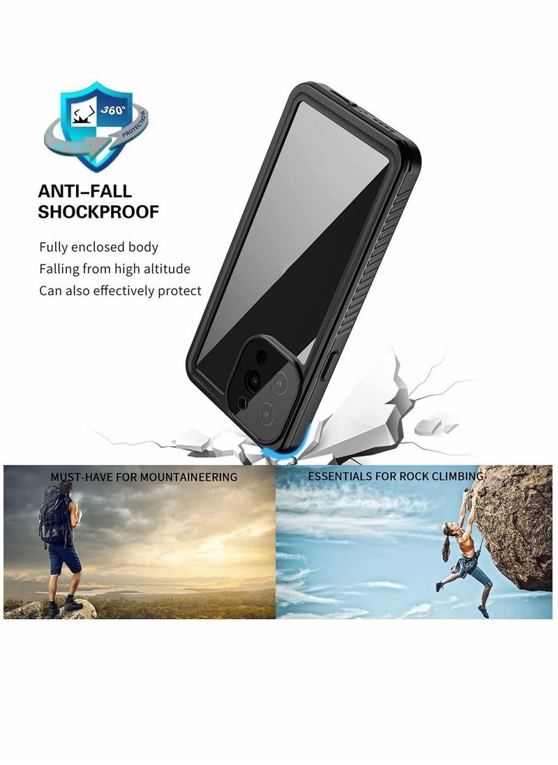 Y&D - Case for iPhone 13 Pro Max Waterproof Built in Screen Protector Full Body Rugged Duty Protection Antiscratch Shockproof Protective Compatible with 6.7'' Black - Image 1
