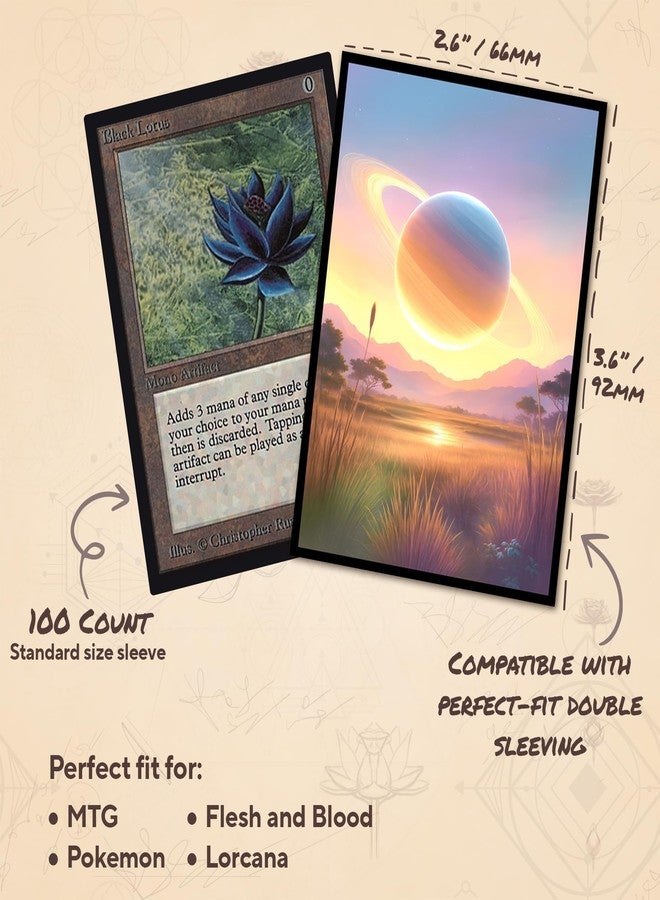 Paramint Planet White MTG Card Sleeves (Smooth) - 104 Count Standard Size TCG Sleeves - Compatible with Magic The Gathering - Double Sleeving - Original Art Design, Premium Protection - Image 3
