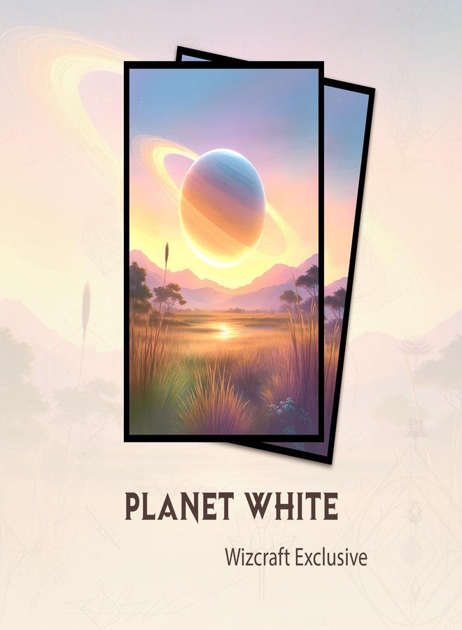 Paramint Planet White MTG Card Sleeves (Smooth) - 104 Count Standard Size TCG Sleeves - Compatible with Magic The Gathering - Double Sleeving - Original Art Design, Premium Protection - Image 2