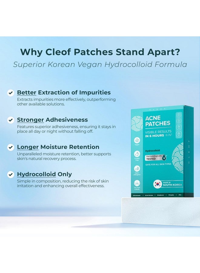 Cleof Hydrocolloid Pimple Patches (Made in Korea) FSA/HSA Eligible, Vegan, Hypoallergenic, Cruelty-Free | Acne Stickers, Overnight Treatment - for Zits, Spots, Pimples, Whiteheads (46 Count, Mixed Sizes) - Image 4