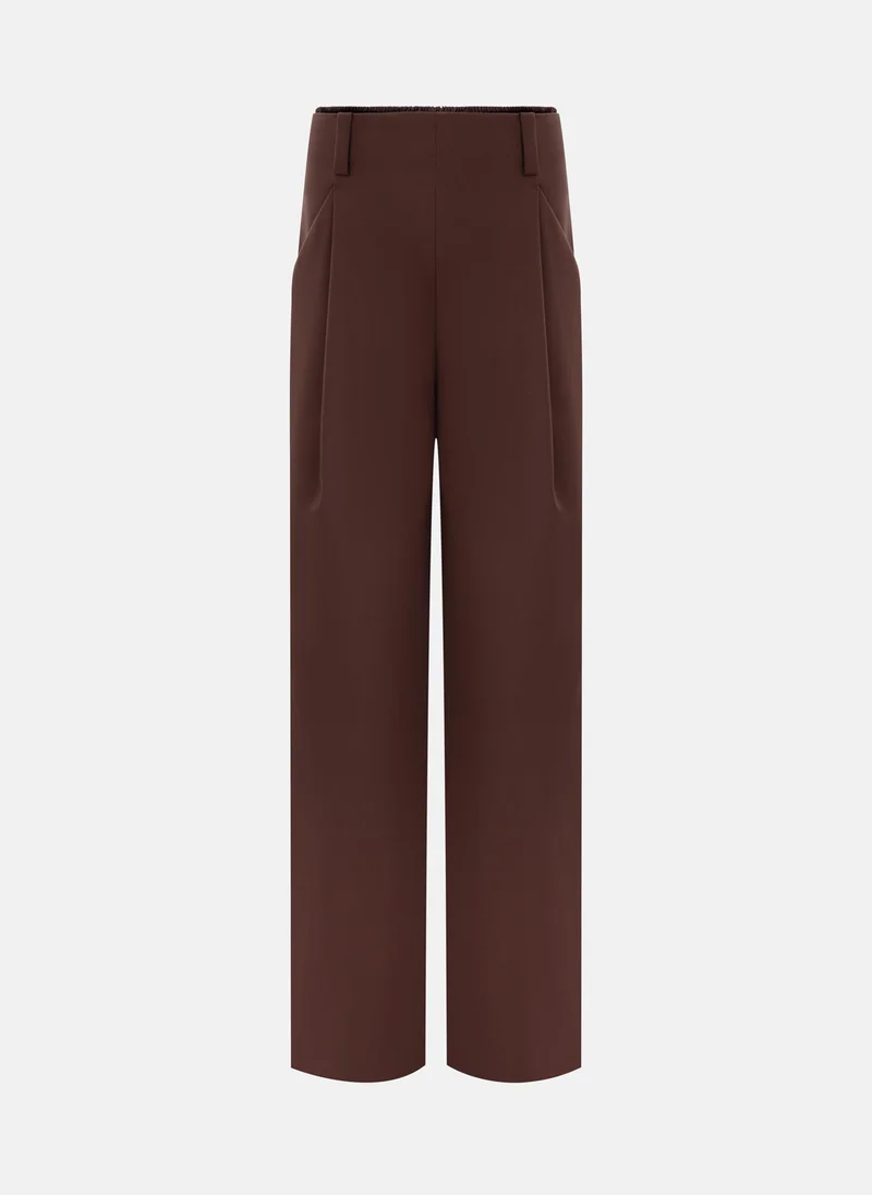 Lichi Flared suiting trousers with waist pleats