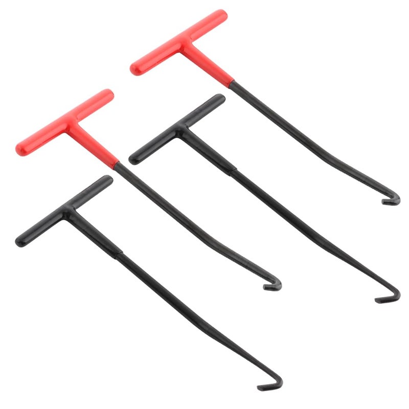 TWZKXC Exhaust Spring Puller Tool 4 Pack Thick Exhaust Spring Puller Tool Motorcycle Exhaust Spring Hooks T Handle Spring Removal Tools with Rubber Coating Snowmobile Accessories for Motorcycle Dirt Bike - Image 3