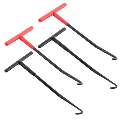 TWZKXC Exhaust Spring Puller Tool 4 Pack Thick Exhaust Spring Puller Tool Motorcycle Exhaust Spring Hooks T Handle Spring Removal Tools with Rubber Coating Snowmobile Accessories for Motorcycle Dirt Bike - Image 1