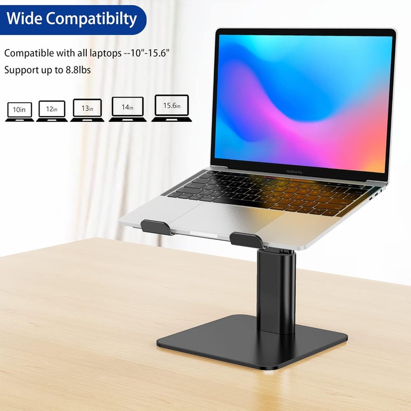 LSX6N Adjustable Ergonomic Laptop Stand for 10-15.6" Laptops (Black) - Image 3