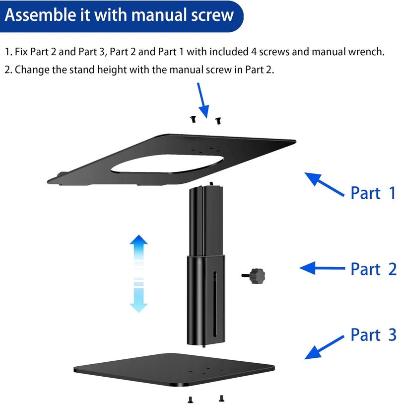 LSX6N Adjustable Ergonomic Laptop Stand for 10-15.6" Laptops (Black) - Image 5