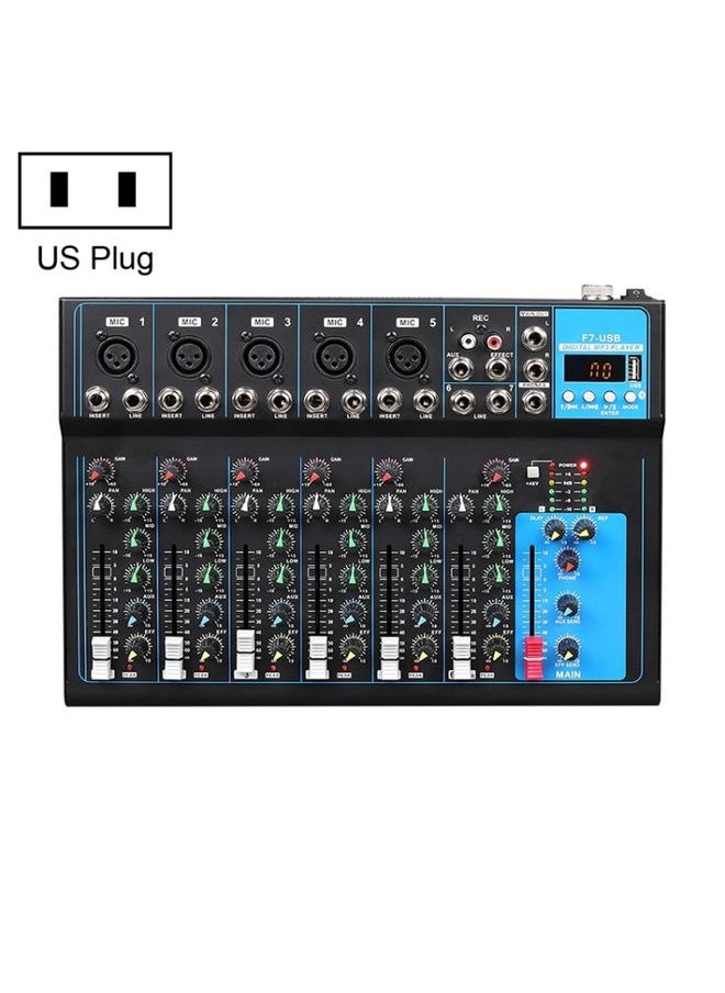 F7 Home 7-channel Bluetooth USB Reverb Mixer, US Plug(Black) - pzsku/ZC10E85D0CA15801A497DZ/45/_/1731458092/ea6196fd-2ee2-487d-b194-86431037bb1d