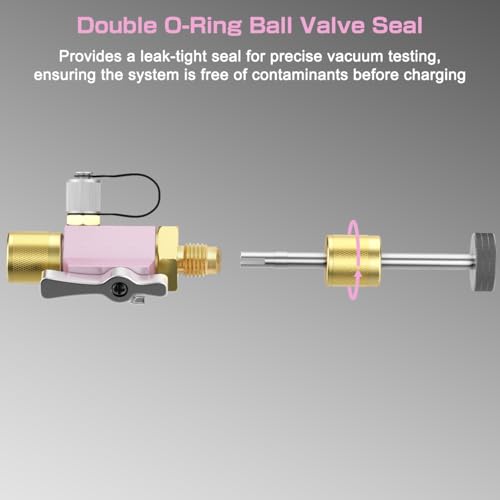 YUNPLE Valve Core Removal Tool for HVAC – Mega-Flow Vacuum Rated, 5/16" System Connection for Home AC Appliance, Compatible with R22 R410A R134a, Essential HVAC Tools - Image 3