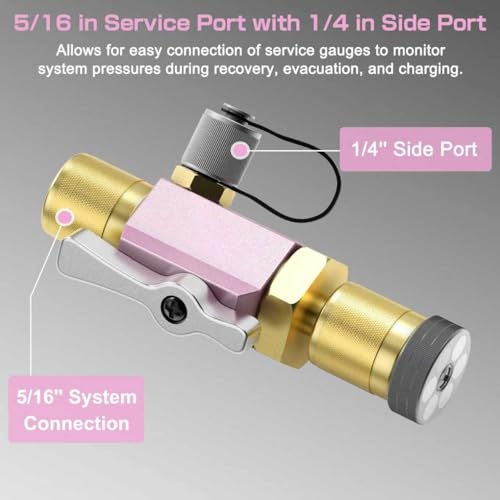 YUNPLE Valve Core Removal Tool for HVAC – Mega-Flow Vacuum Rated, 5/16" System Connection for Home AC Appliance, Compatible with R22 R410A R134a, Essential HVAC Tools - Image 4