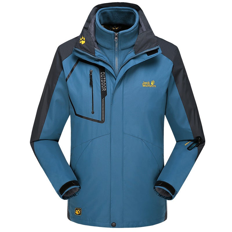 Men'S Fleece-Lined Thickened Three-In-One Jacket Large Size Warm Shoes And Hats Jacket Waterproof Outdoor Cold-Proof Cotton-Padded Jacket For Couple - Image 1