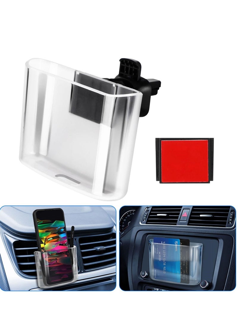 SYOSI Car Air Vent Storage Bag Organizer Pocket, Multifunctional Car Pocket Organizer with Hook, Vehicle Dashboard Pocket Holder, Convenient Car Vent Organizer, Versatile Car Storage Box - Image 1