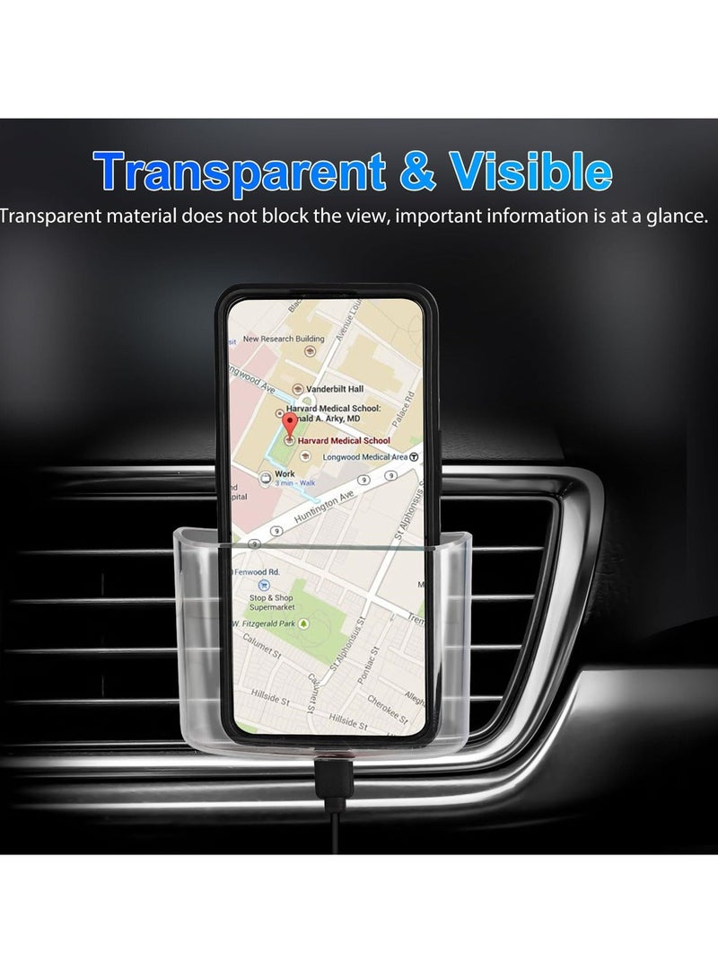 SYOSI Car Air Vent Storage Bag Organizer Pocket, Multifunctional Car Pocket Organizer with Hook, Vehicle Dashboard Pocket Holder, Convenient Car Vent Organizer, Versatile Car Storage Box - Image 3