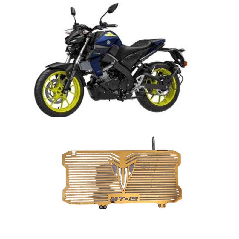 RANARC Stainless Steel Motorcycle Radiator Guard Protector Grill for (Gold)