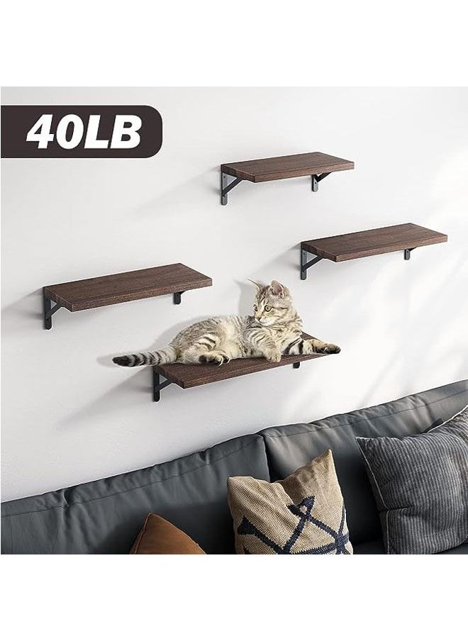 Arabest Floating Shelves, Dark Carbonized Black, 4 Sets of Wall Mounted Shelf for Bathroom Decor, Floating Book Shelves for Wall, Bedroom, Living Room or Kitchen  - Image 4
