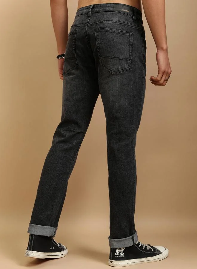 HIGHLANDER HIGHLANDER Mid-Rise Slim Fit Stretchy Faded Jeans