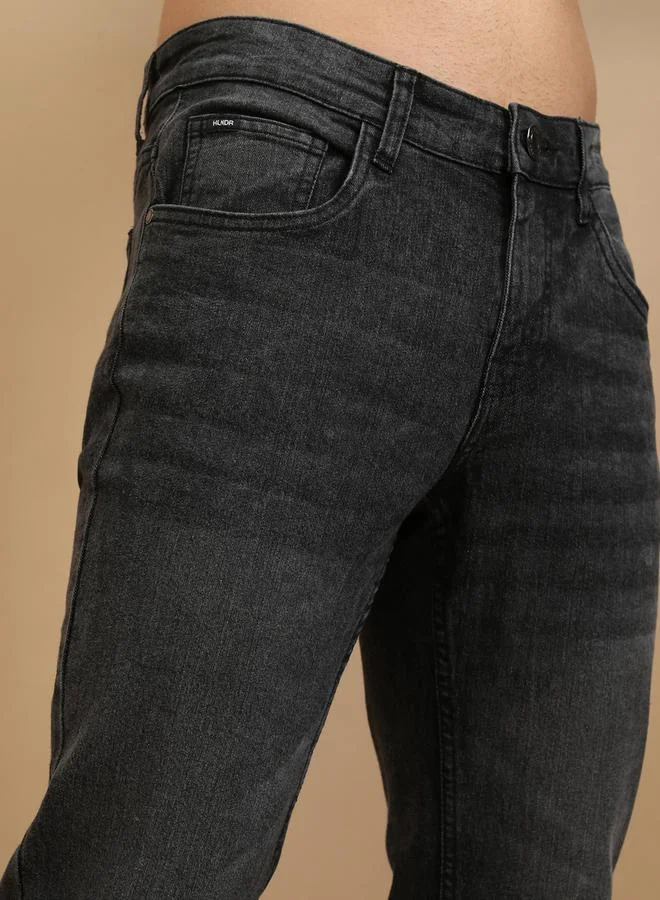 HIGHLANDER HIGHLANDER Mid-Rise Slim Fit Stretchy Faded Jeans