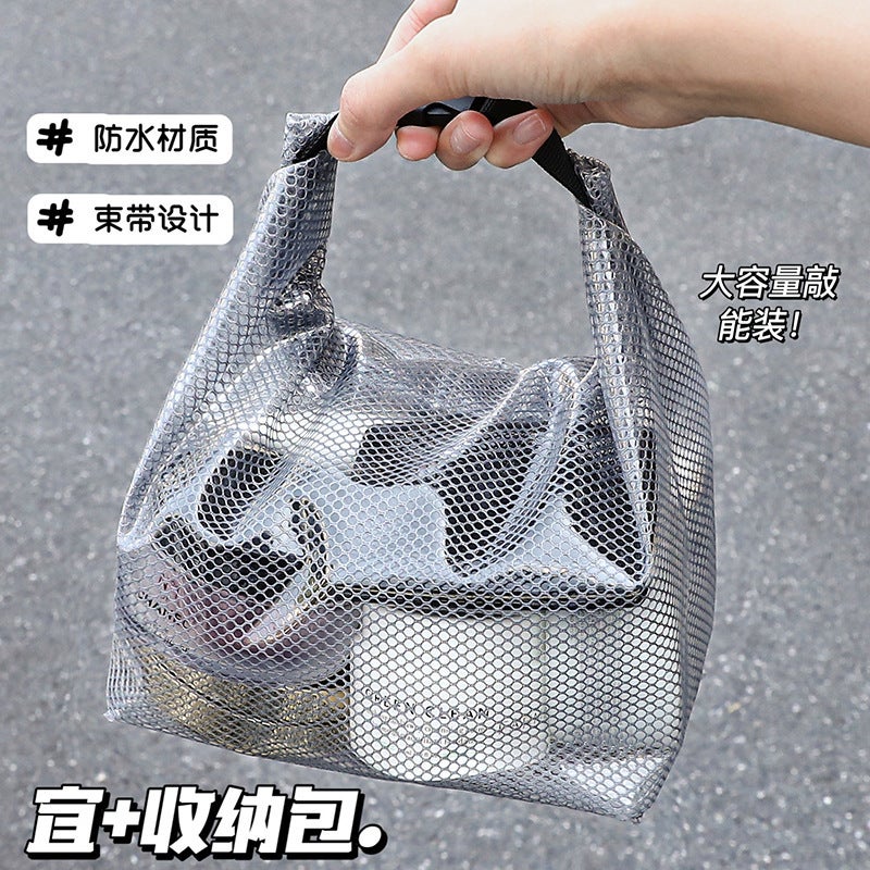 Large-Capacity Storage Bag, High-Looking Shopping Bag, Snap-Button Portable Eva Buckle Toiletry Bag, Cosmetic Bag Artifact - Image 2