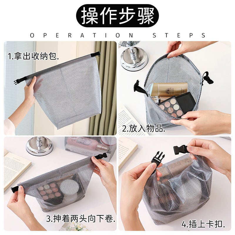 Large-Capacity Storage Bag, High-Looking Shopping Bag, Snap-Button Portable Eva Buckle Toiletry Bag, Cosmetic Bag Artifact - Image 5