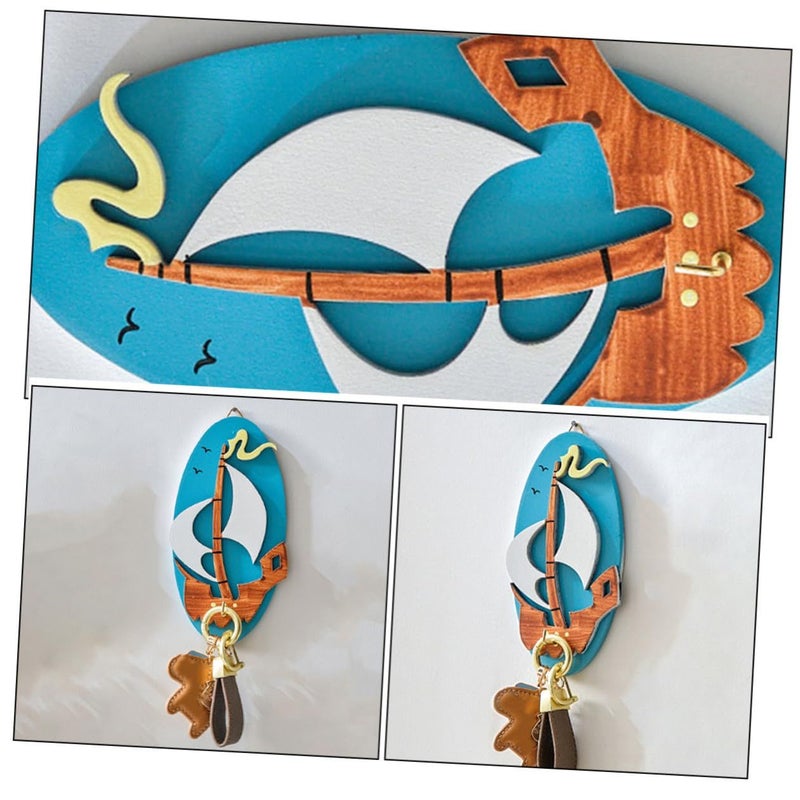 Wall Mounted Decorative Hook Nautical Style Home Storage Entryway Hallway Coat Key Holder - Image 4
