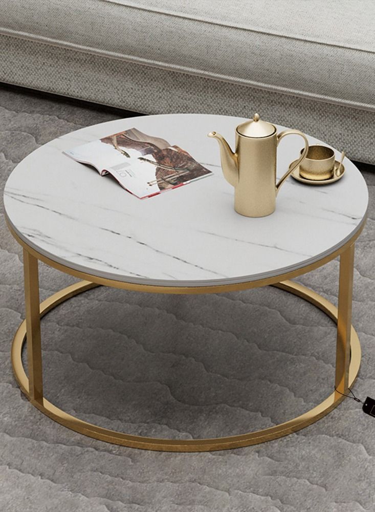 Sharpdo Modern living room home light luxury slate round tea table  - Image 3