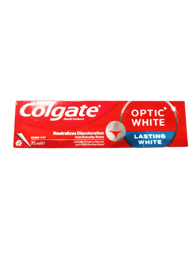 Colgate Pack Of 3 Colgate Optic White Long Lasting Whitening Toothpaste 75 ml - Image 2