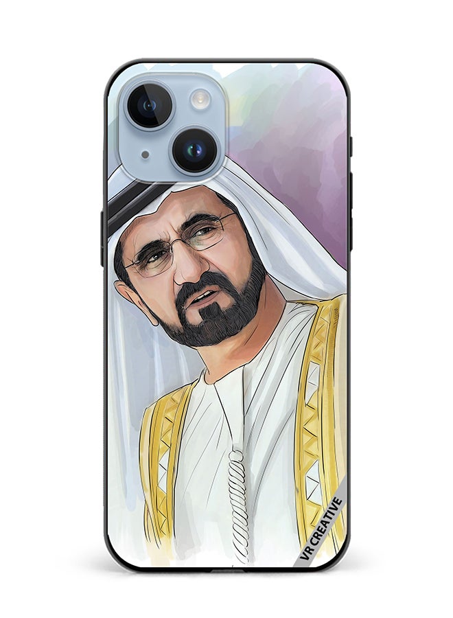 VR CREATIVE Protective Case Cover For Apple iPhone 15 Plus Sheikh Mohammed Bin Rashid Al Maktoum Design Multicolour - Image 1