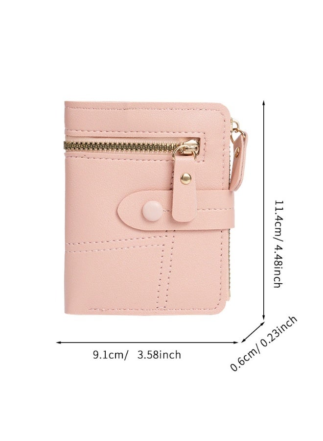 Goolsky New Women'S Short Two-Fold Coin Purse for Storing Bank Cards, Credit Cards, And Multiple Card Slots with a Zipper Wallet - Image 2