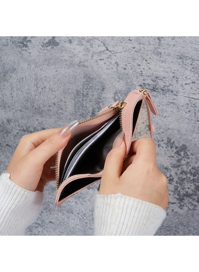 Goolsky New Women'S Short Two-Fold Coin Purse for Storing Bank Cards, Credit Cards, And Multiple Card Slots with a Zipper Wallet - Image 3